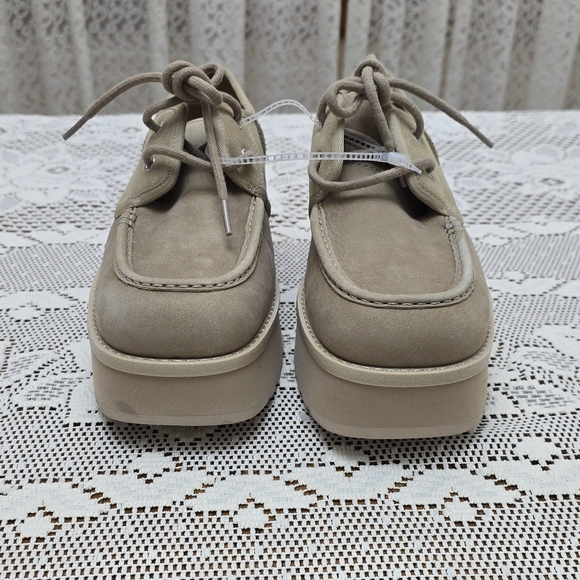 UGG Cityfunc Platform Suede Loafer Shoes Women’s 8.5 Mustard Tan Beige 1163010 - Picture 7 of 10